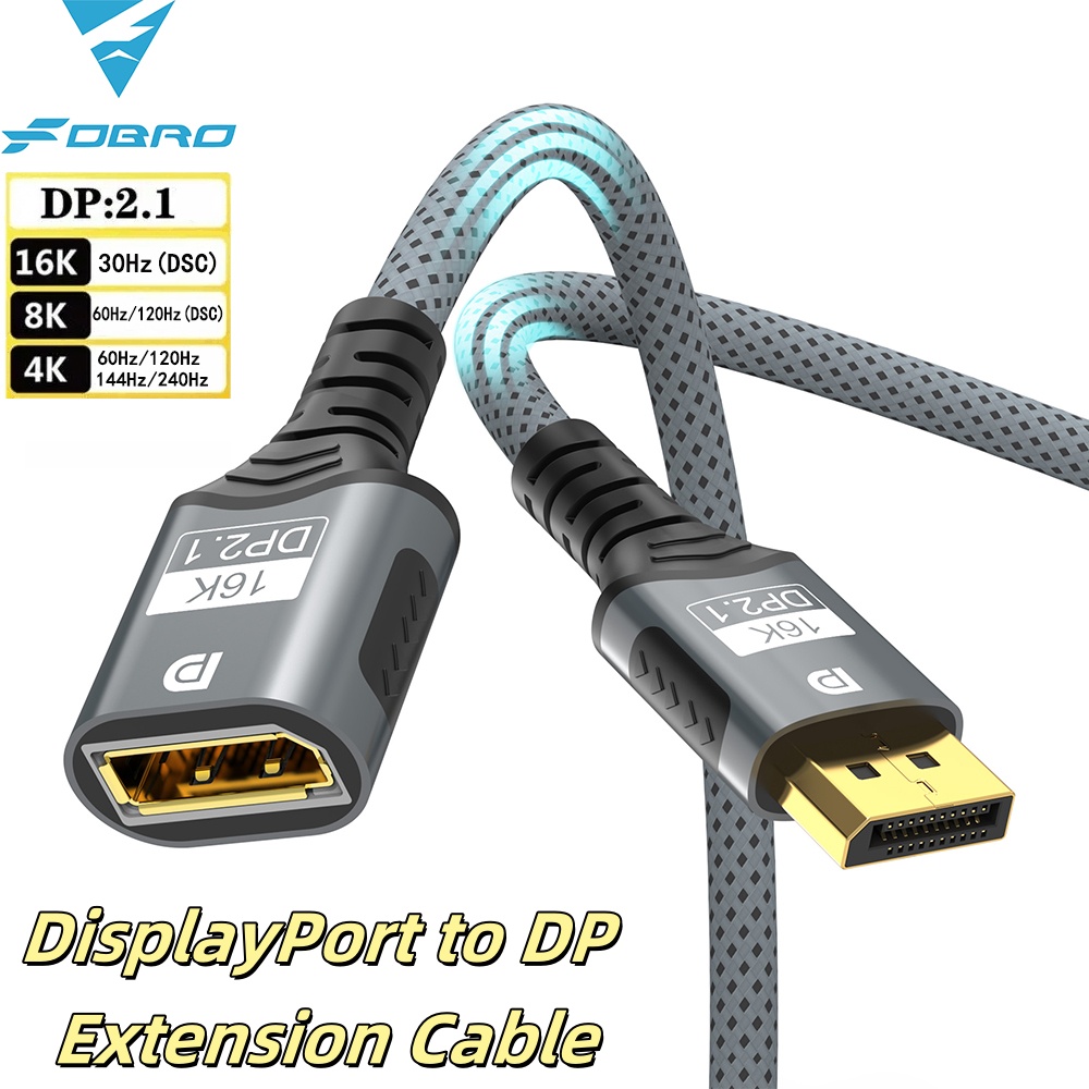 Hdmi Cable 2.1 - Cabo de extensão 16K DP 2.1