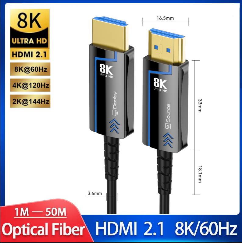 Hdmi Cable 2.1 - 8k hdmi 2,1 cabo óptico de