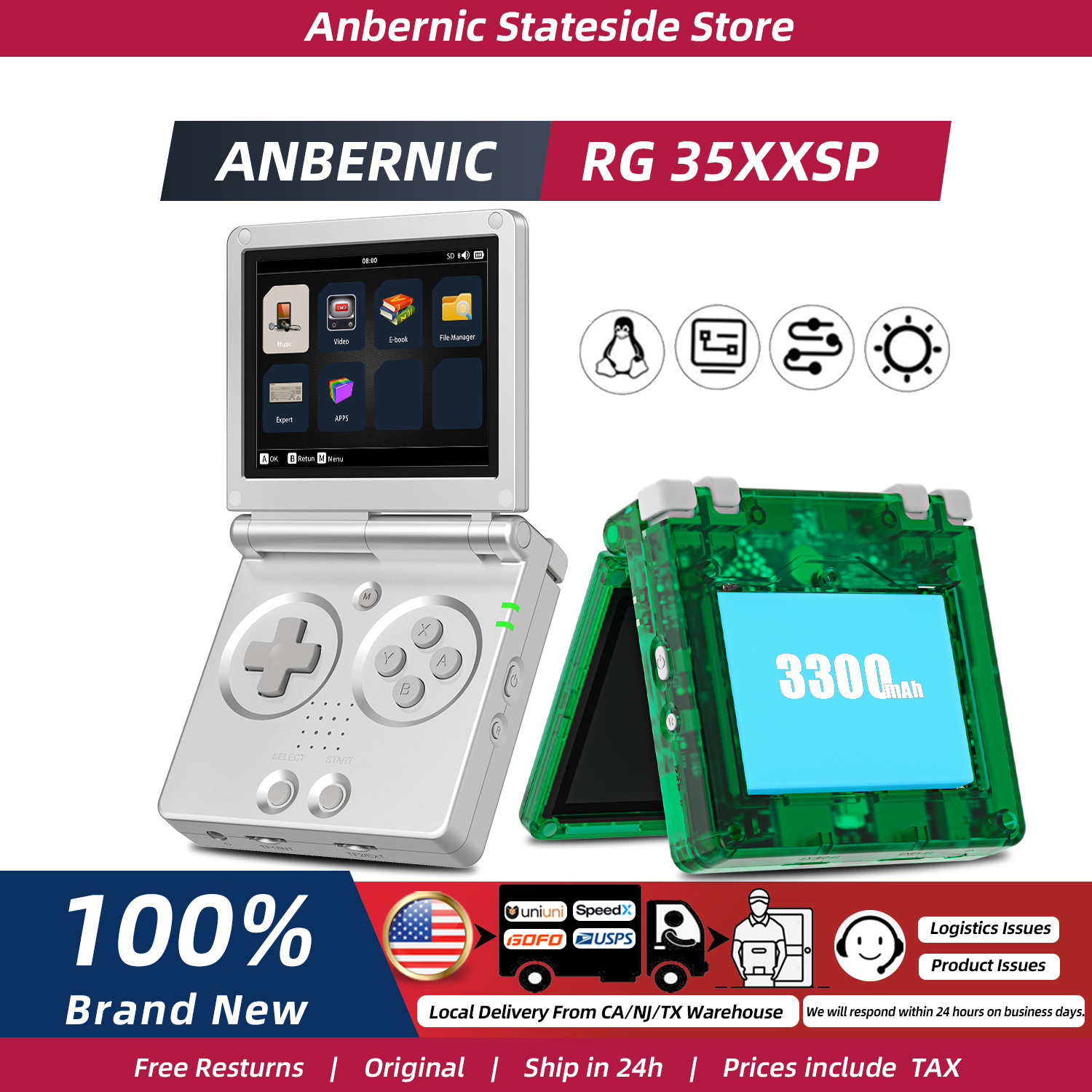 Gaming Console Years - Console de Jogos Retro ANBERNIC RG35XXSP