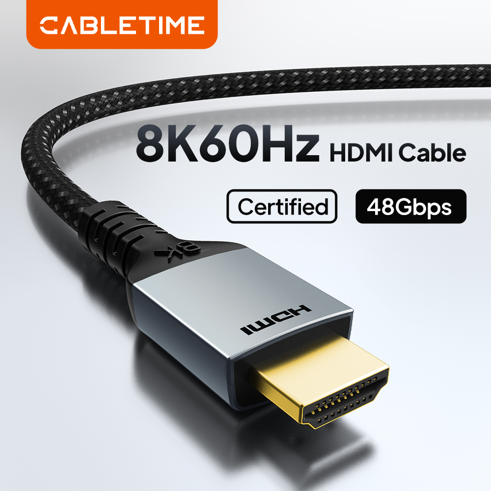 Hdmi Cable 2.1 - Cabletime hdmi2.1 cabo ultra alta velocidade