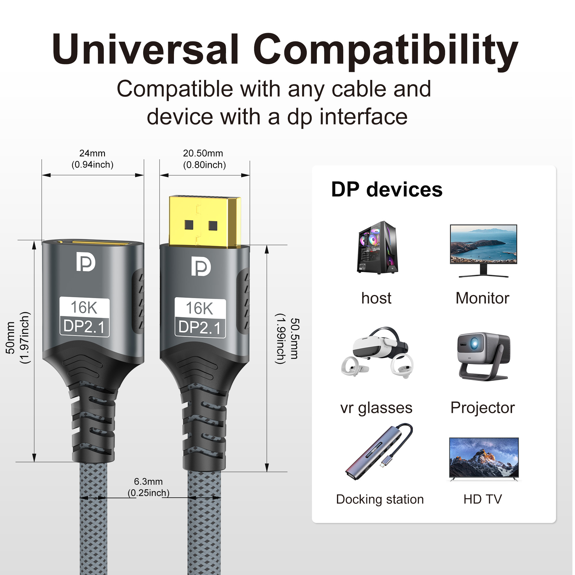 Cabo de extensão 16K DP 2.1 80 - Hdmi Cable 2.1 avaliação e preço