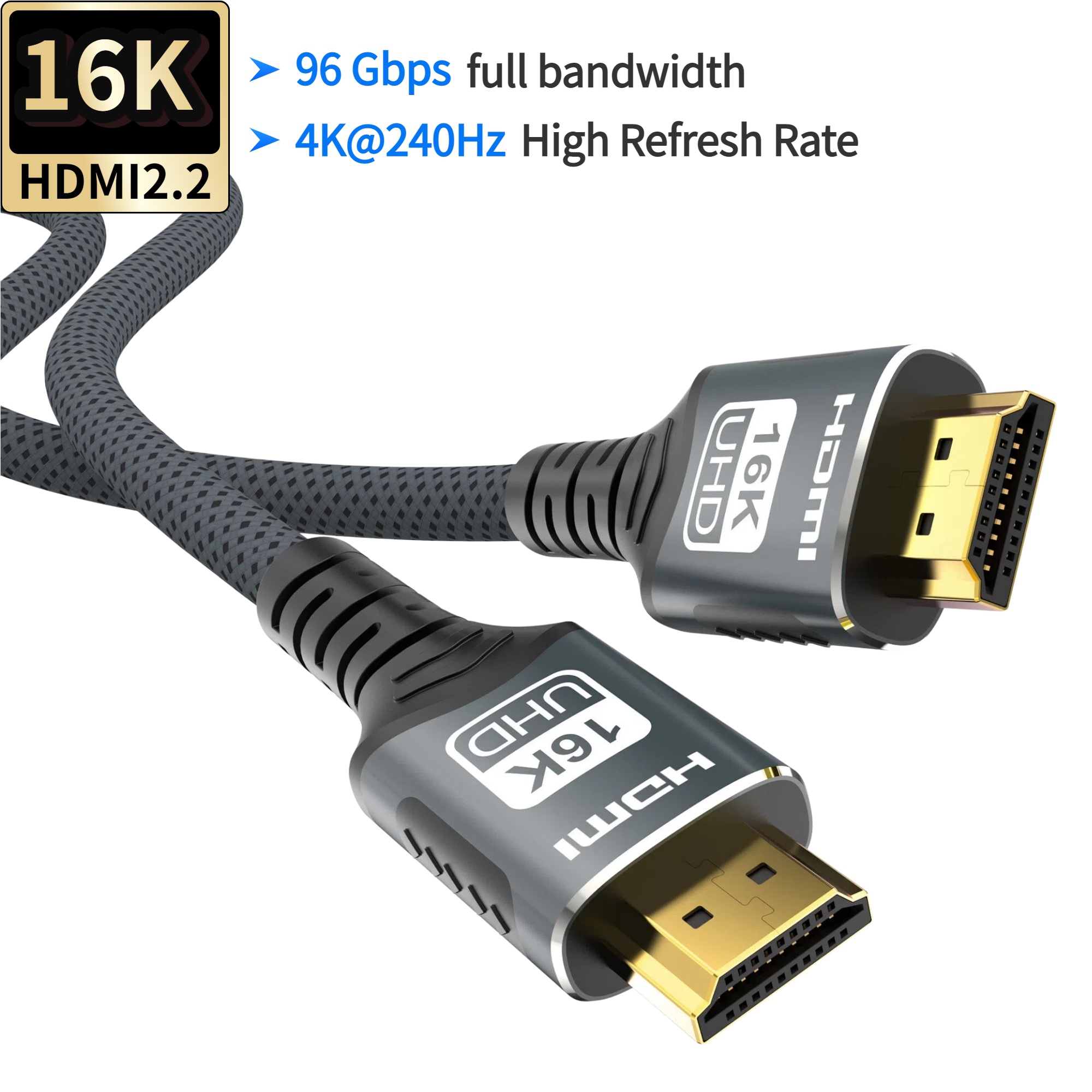 Cabo HDMI 2.2 de 16K, 96 Gbps, - Hdmi Cable 2.1 avaliação e preço