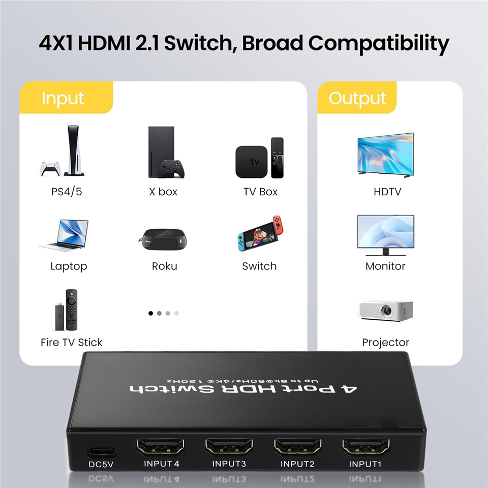 Navceker hdmi 2.1 switcher 8k  - Hdmi Cable 2.1 avaliação e preço